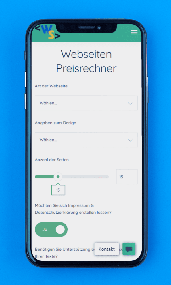 Die Kosten für eine neue Website einfach online berechnen
